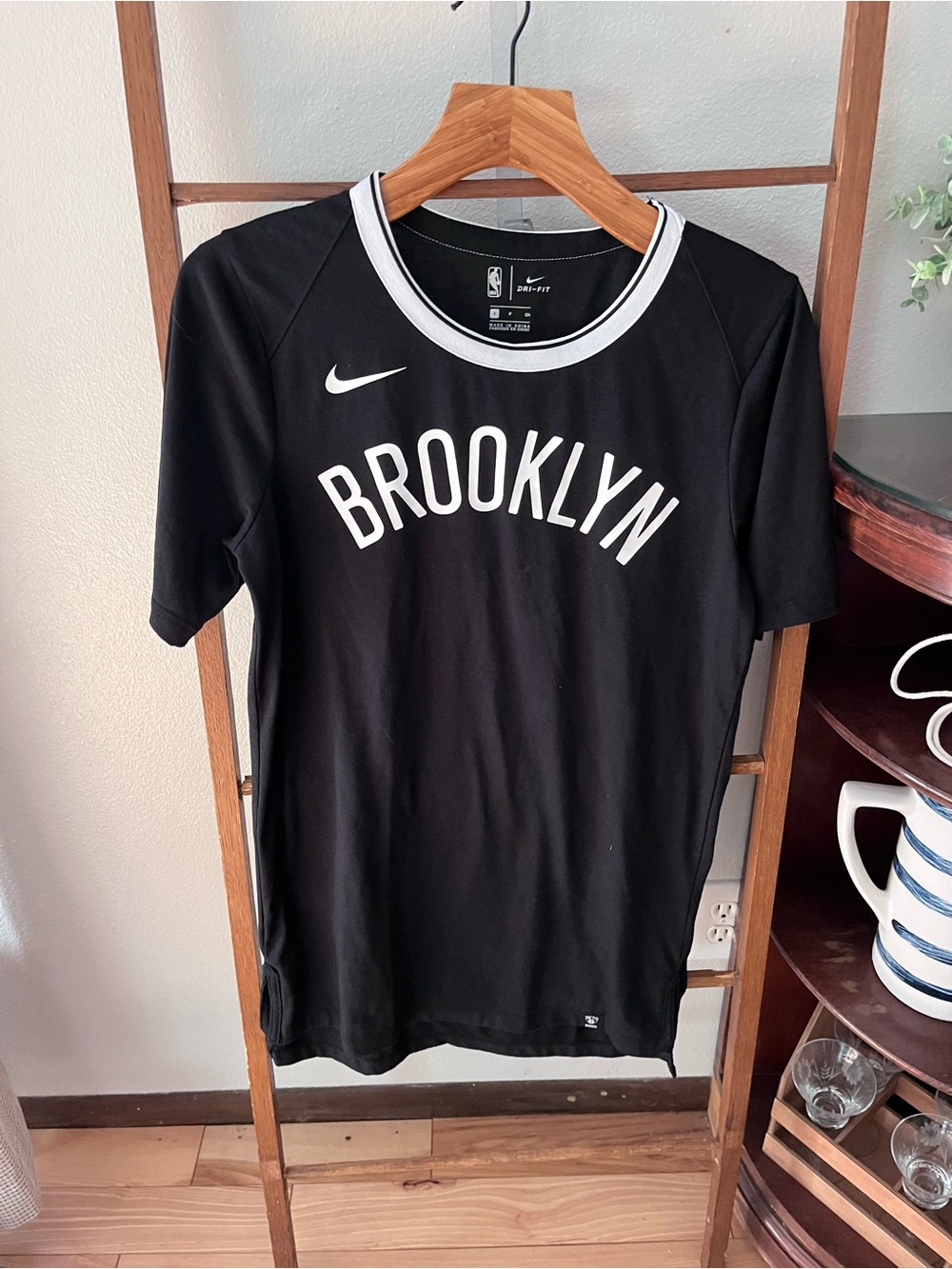 Nike Black & White Brooklyn Basketball Tee